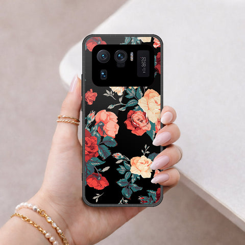 Xiaomi Mi 11 Ultra Cover - Floral Series 2 - HQ Ultra Shine Premium Infinity Glass Soft Silicon Borders Case