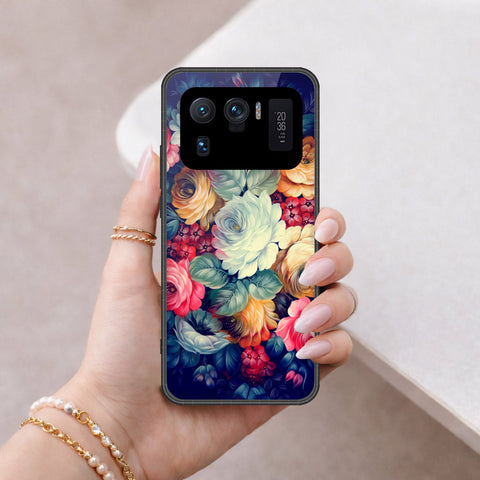Xiaomi Mi 11 Ultra Cover - Floral Series 2 - HQ Ultra Shine Premium Infinity Glass Soft Silicon Borders Case