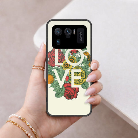 Xiaomi Mi 11 Ultra Cover - Floral Series 2 - HQ Ultra Shine Premium Infinity Glass Soft Silicon Borders Case