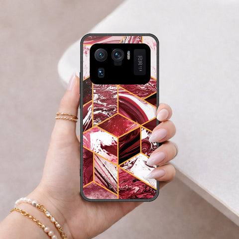 Xiaomi Mi 11 Ultra Cover - O'Nation Shades of Marble Series - HQ Ultra Shine Premium Infinity Glass Soft Silicon Borders Case