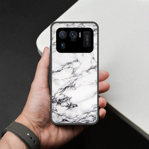 Xiaomi Mi 11 Ultra Cover - White Marble Series - HQ Ultra Shine Premium Infinity Glass Soft Silicon Borders Case