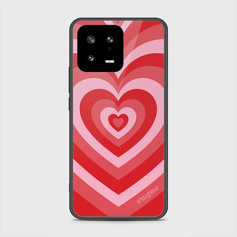 Xiaomi 13 Cover- O'Nation Heartbeat Series - HQ Ultra Shine Premium Infinity Glass Soft Silicon Borders Case