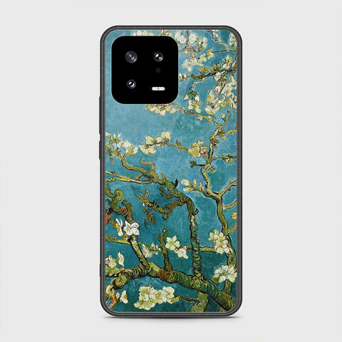 Xiaomi 13 Cover- Floral Series 2 - HQ Ultra Shine Premium Infinity Glass Soft Silicon Borders Case