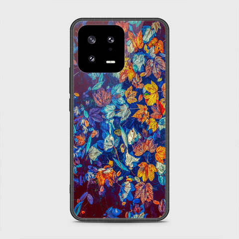 Xiaomi 13 Cover- Floral Series 2 - HQ Ultra Shine Premium Infinity Glass Soft Silicon Borders Case