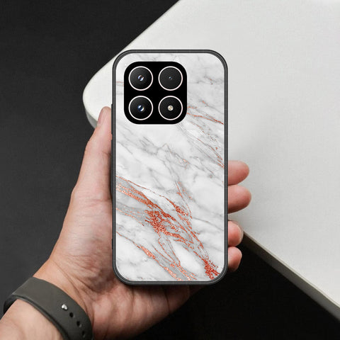 Xiaomi 17 Cover - White Marble Series - HQ Ultra Shine Premium Infinity Glass Soft Silicon Borders Case