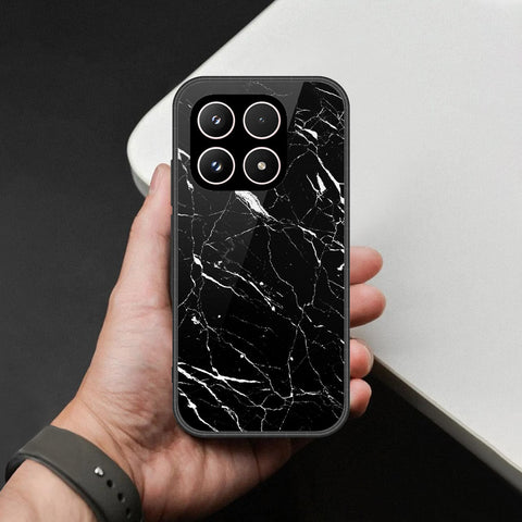 Xiaomi 17 Cover - Black Marble Series - HQ Ultra Shine Premium Infinity Glass Soft Silicon Borders Case