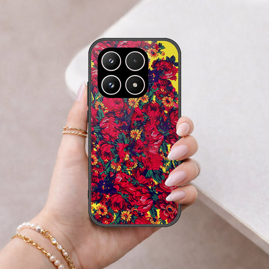 Xiaomi 17 Cover - Floral Series - HQ Ultra Shine Premium Infinity Glass Soft Silicon Borders Case