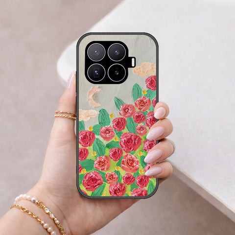 Xiaomi 17T Pro Cover - Floral Series - Design 10 - Red & Green - HQ Ultra Shine Premium Infinity Glass Soft Silicon Borders Case