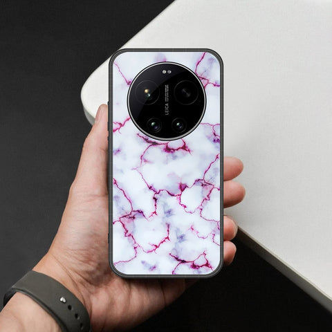 Xiaomi 17 Ultra Cover - White Marble Series - HQ Ultra Shine Premium Infinity Glass Soft Silicon Borders Case