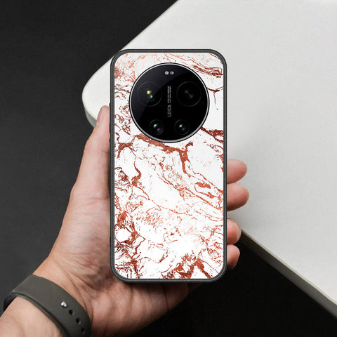 Xiaomi 17 Ultra Cover - White Marble Series 2 - HQ Ultra Shine Premium Infinity Glass Soft Silicon Borders Case