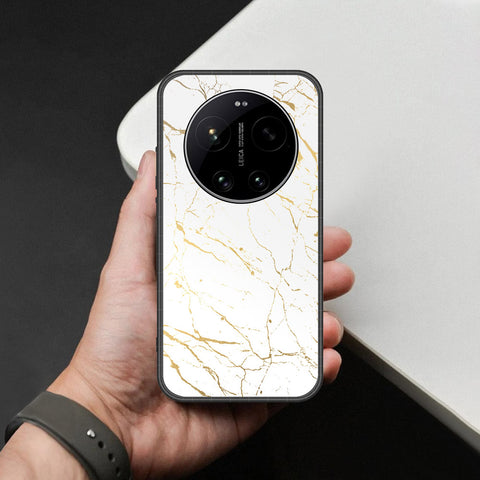 Xiaomi 17 Ultra Cover - White Marble Series 2 - HQ Ultra Shine Premium Infinity Glass Soft Silicon Borders Case