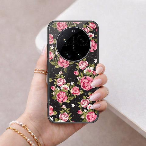 Xiaomi 17 Ultra Cover - Floral Series - HQ Ultra Shine Premium Infinity Glass Soft Silicon Borders Case