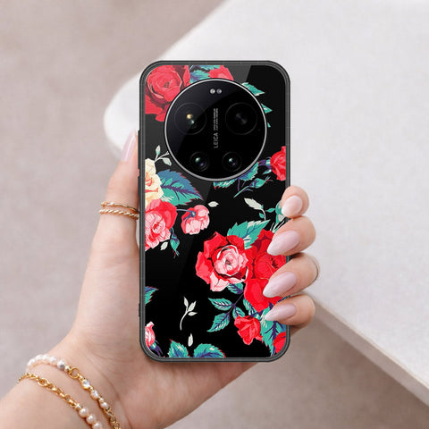 Xiaomi 17 Ultra Cover - Floral Series - HQ Ultra Shine Premium Infinity Glass Soft Silicon Borders Case