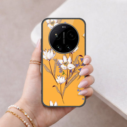 Xiaomi 17 Ultra Cover - Floral Series - HQ Ultra Shine Premium Infinity Glass Soft Silicon Borders Case