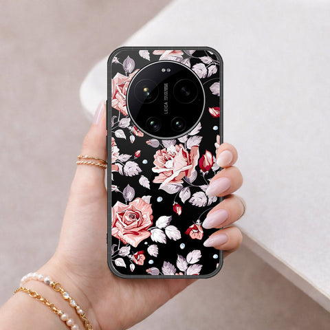 Xiaomi 17 Ultra Cover - Floral Series - HQ Ultra Shine Premium Infinity Glass Soft Silicon Borders Case
