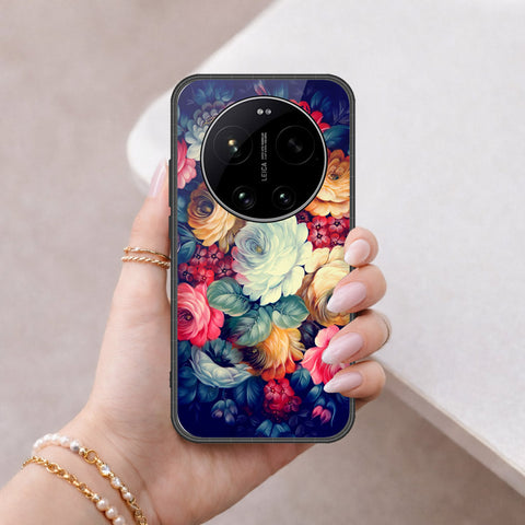 Xiaomi 17 Ultra Cover - Floral Series 2 - HQ Ultra Shine Premium Infinity Glass Soft Silicon Borders Case