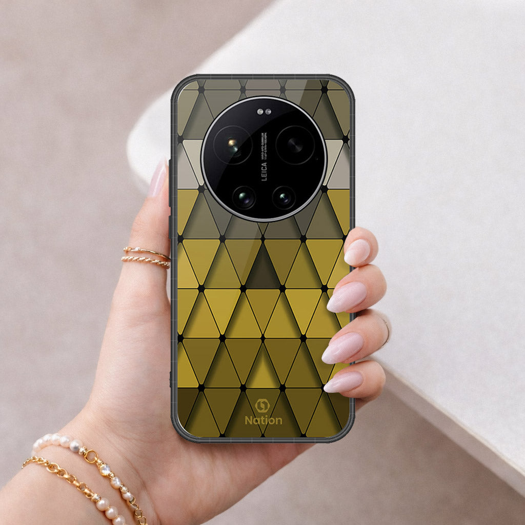 Xiaomi 17 Ultra Cover - Onation Pyramid Series - HQ Ultra Shine Premium Infinity Glass Soft Silicon Borders Case