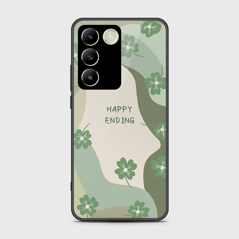 Vivo Y100 4G Cover- Happy Series - HQ Ultra Shine Premium Infinity Glass Soft Silicon Borders Case (Fast Delivery)