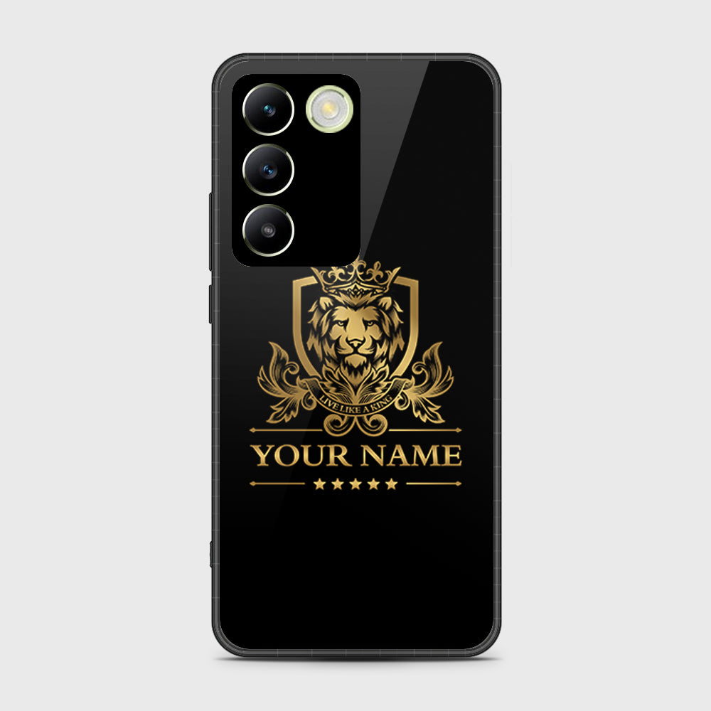 Vivo Y200e Cover- Gold Series - HQ Ultra Shine Premium Infinity Glass Soft Silicon Borders Case
