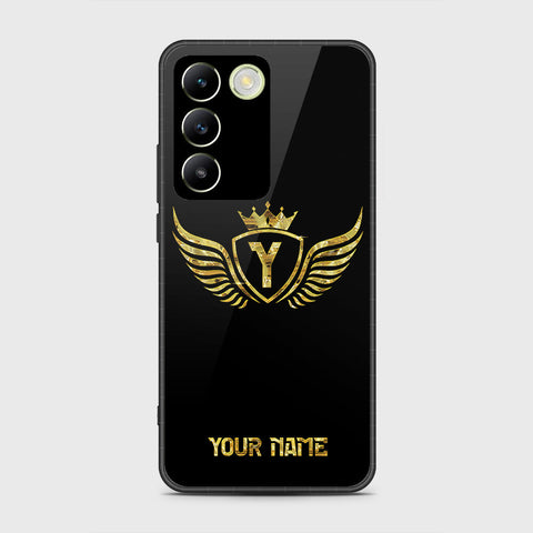Vivo Y200e Cover- Gold Series - HQ Ultra Shine Premium Infinity Glass Soft Silicon Borders Case