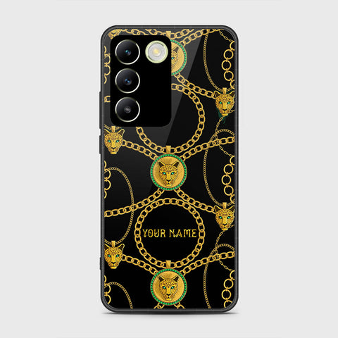 Vivo Y200e Cover- Gold Series - HQ Ultra Shine Premium Infinity Glass Soft Silicon Borders Case