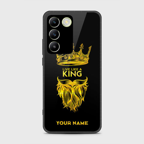 Vivo Y200e Cover- Gold Series - HQ Ultra Shine Premium Infinity Glass Soft Silicon Borders Case