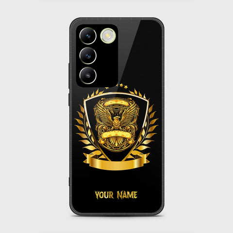 Vivo Y200e Cover- Gold Series - HQ Ultra Shine Premium Infinity Glass Soft Silicon Borders Case