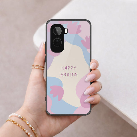 Vivo T5 Pro Cover - Happy Series - HQ Ultra Shine Premium Infinity Glass Soft Silicon Borders Case