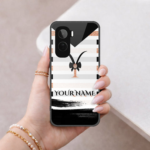 Vivo T5 Pro Cover - Personalized Alphabet Series - HQ Ultra Shine Premium Infinity Glass Soft Silicon Borders Case