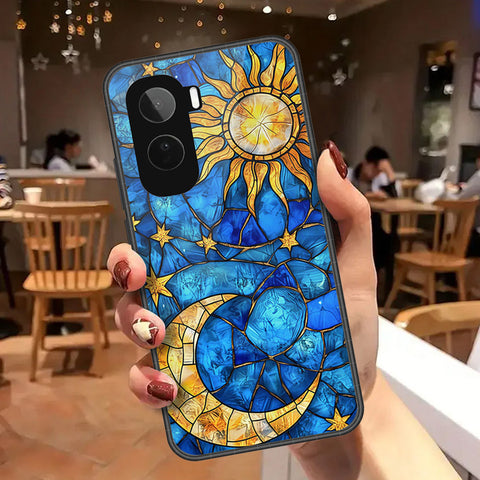 Vivo T5 Pro Cover - Celestial Starry Universe Series - HQ Ultra Shine Premium Infinity Glass Soft Silicon Borders Case