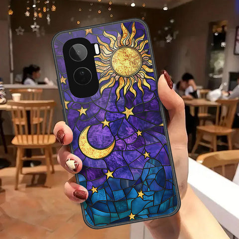 Vivo T5 Pro Cover - Celestial Starry Universe Series - HQ Ultra Shine Premium Infinity Glass Soft Silicon Borders Case