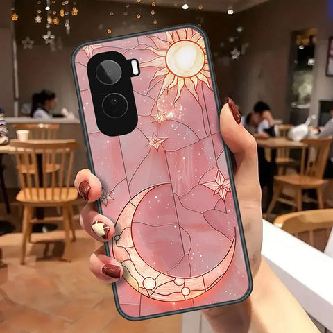 Vivo T5 Pro Cover - Celestial Starry Universe Series - HQ Ultra Shine Premium Infinity Glass Soft Silicon Borders Case