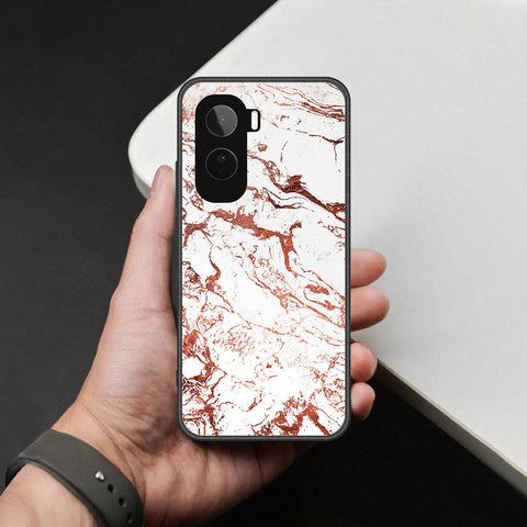 Vivo T5 Pro Cover - White Marble Series 2 - HQ Ultra Shine Premium Infinity Glass Soft Silicon Borders Case