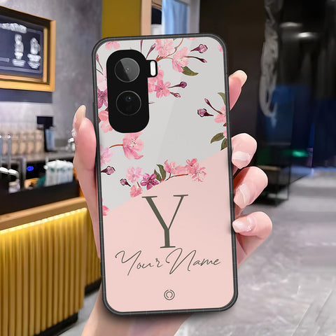 Vivo T5 Pro Cover - ONation Your Name Series - HQ Ultra Shine Premium Infinity Glass Soft Silicon Borders Case