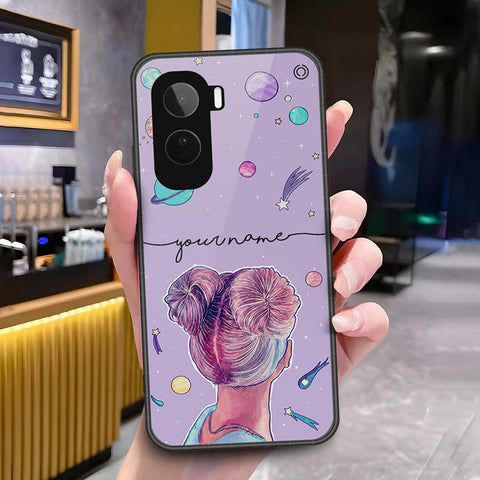 Vivo T5 Pro Cover - ONation Your Name Series - HQ Ultra Shine Premium Infinity Glass Soft Silicon Borders Case