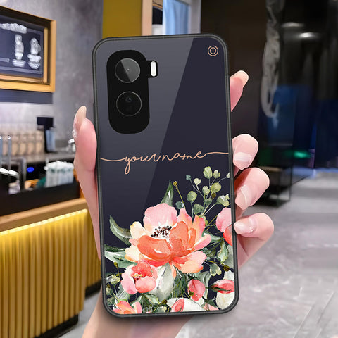 Vivo T5 Pro Cover - ONation Your Name Series - HQ Ultra Shine Premium Infinity Glass Soft Silicon Borders Case