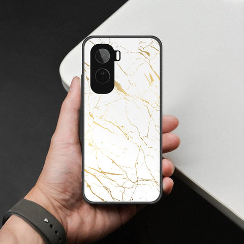Vivo T5 Pro Cover - White Marble Series 2 - HQ Ultra Shine Premium Infinity Glass Soft Silicon Borders Case
