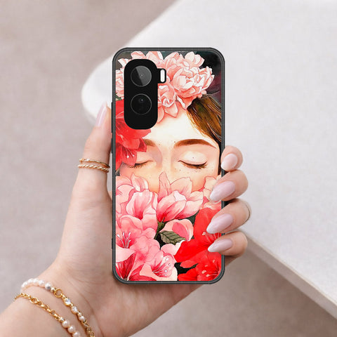 Vivo T5 Pro Cover - Floral Series - HQ Ultra Shine Premium Infinity Glass Soft Silicon Borders Case
