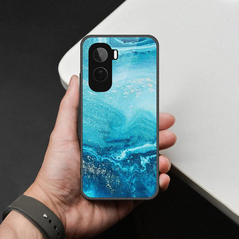 Vivo T5 Pro Cover - Mystic Marble Series - HQ Ultra Shine Premium Infinity Glass Soft Silicon Borders Case