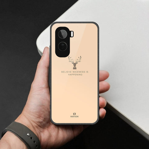 Vivo T5 Pro Cover - Nice Series - HQ Ultra Shine Premium Infinity Glass Soft Silicon Borders Case