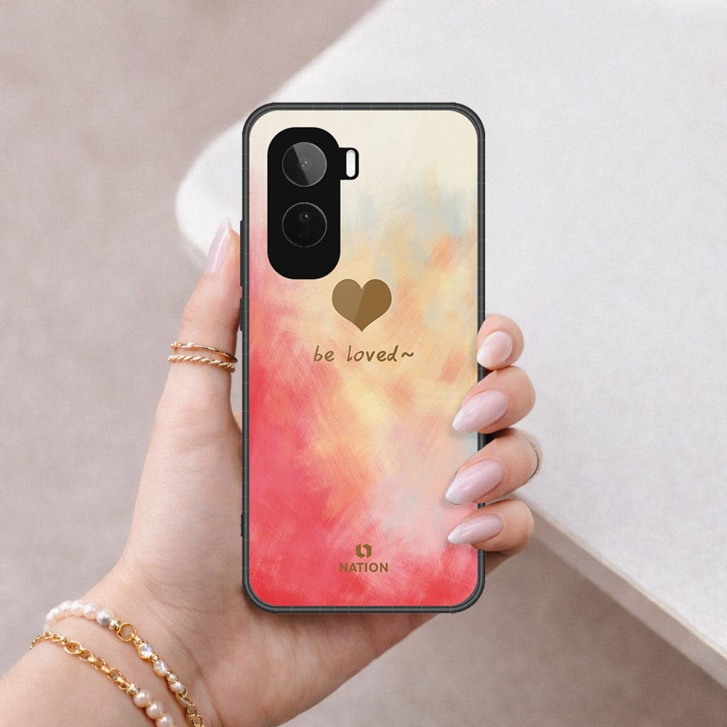 Vivo T5 Pro Cover - Onation Heart Series - HQ Ultra Shine Premium Infinity Glass Soft Silicon Borders Case