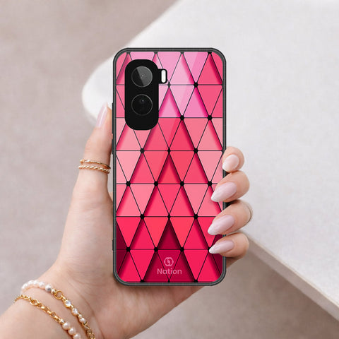 Vivo T5 Pro Cover - Onation Pyramid Series - HQ Ultra Shine Premium Infinity Glass Soft Silicon Borders Case