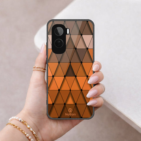 Vivo T5 Pro Cover - Onation Pyramid Series - HQ Ultra Shine Premium Infinity Glass Soft Silicon Borders Case