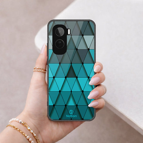 Vivo T5 Pro Cover - Onation Pyramid Series - HQ Ultra Shine Premium Infinity Glass Soft Silicon Borders Case