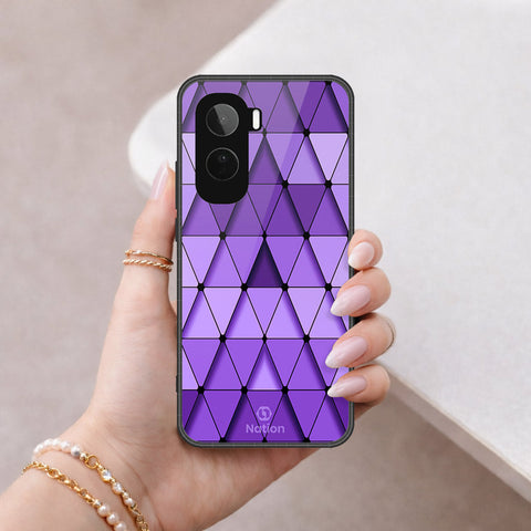 Vivo T5 Pro Cover - Onation Pyramid Series - HQ Ultra Shine Premium Infinity Glass Soft Silicon Borders Case
