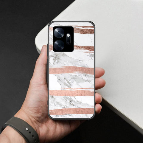 Infinix Zero 20 Cover - White Marble Series - HQ Premium Shine Durable Shatterproof Case