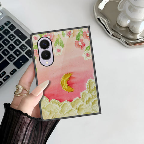 Samsung Galaxy Z Fold 8 Cover - Floral Series - Design 7 - Pink & Yellow - HQ Premium Shine Durable Shatterproof Case