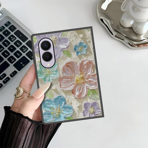 Samsung Galaxy Z Fold 8 Cover - Floral Series - Design 14 - Blue & Purple - HQ Premium Shine Durable Shatterproof Case