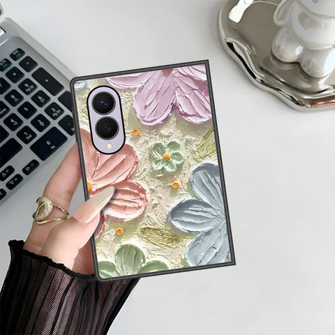 Samsung Galaxy Z Fold 8 Cover - Floral Series - Design 15 - Blue & Green - HQ Premium Shine Durable Shatterproof Case