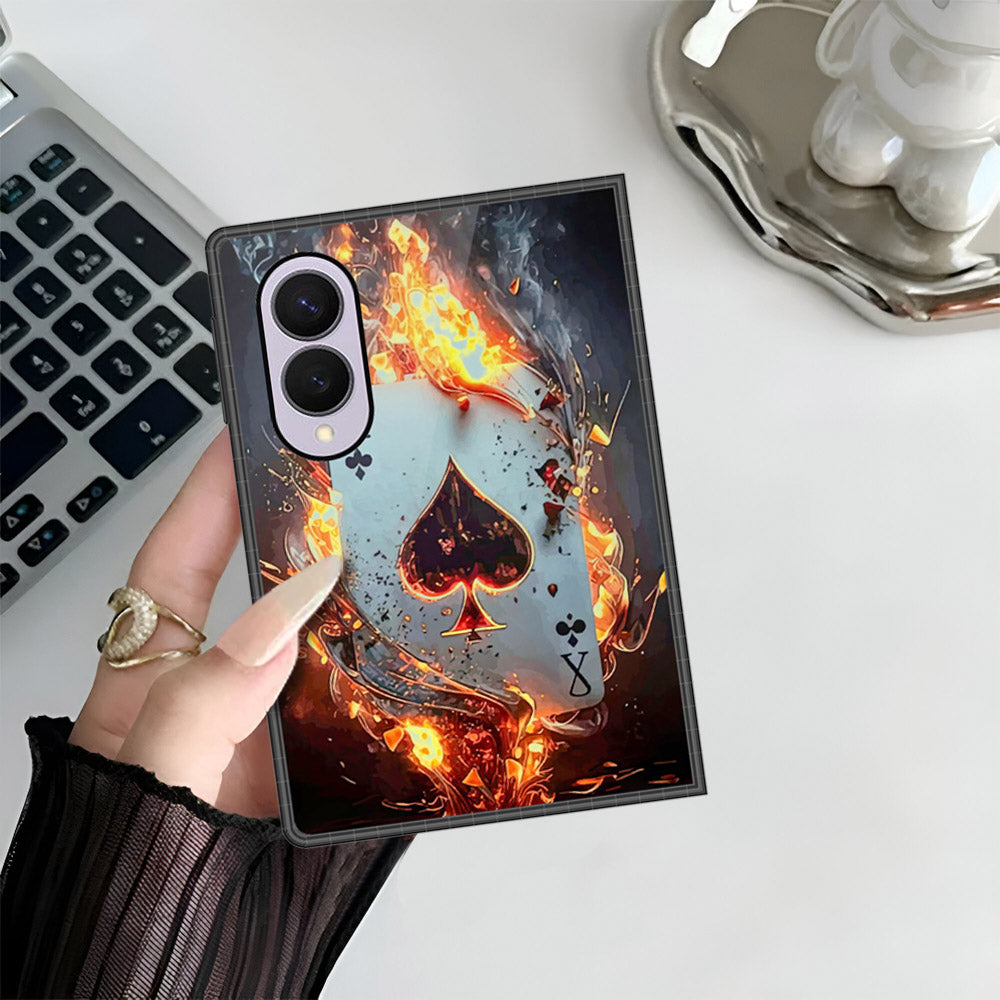Samsung Galaxy Z Fold 8 Cover - Ace of Fire Rising Star Design - HQ Premium Shine Durable Shatterproof Case